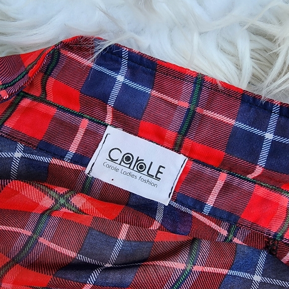 Oversized Sheer Plaid Graphic button down M-XXL..Likely vintage - Picture 12 of 13